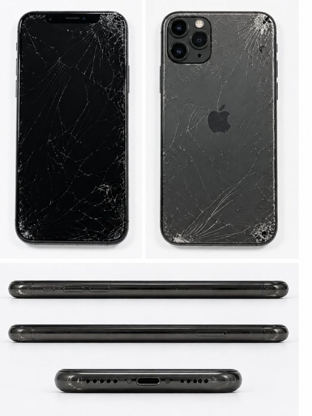 Apple iPhone 11 Pro 64GB Space Gray Unlocked – Cracked Glass – Free Charger